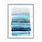 Stupell Industries Water Inspired Blue Gray Ombre Abstract Lines Gray Framed Art